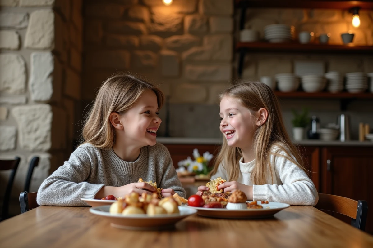 Deux frères partageant des pintxos dans un restaurant